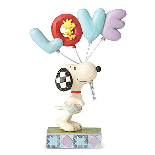Enesco Jim Shore Peanuts Snoopy with Love Balloon Figurine, 7.5 Inch, Multicolor (6001291)