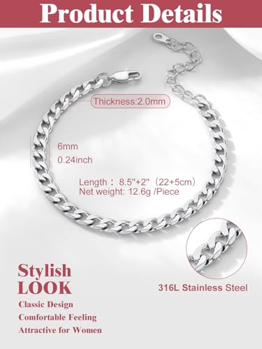 Image of FOCALOOK 14K Gold Plated Anklets for Women Waterproof Plus Size Ankle Bracelet 8.5-10.5 Inch Adjustable Mariner /Figaro /Flat Snake /Cuban Link Chain Anklet Jewelry for Summer Beach Holiday