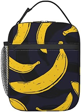 BQIUULO Pop Art Banana Lunch Bag for Men Women Tote Insulated Cooler Bags Reusable Lunch Box for College Work Office Picnic One Size