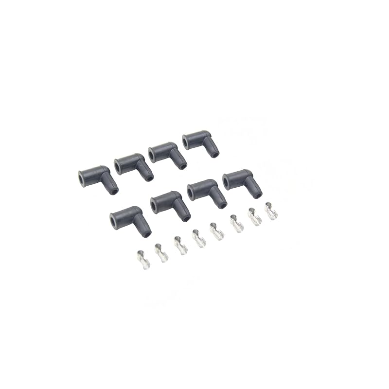 Kit de Terminais e Coifas para Cabos de Vela JIUDANI 90° para Distribuidor e Bobina HEI – 8 unidades
