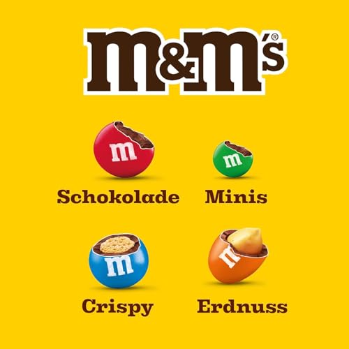 M&M'S Frohe Weihnachten Snack Mix I Peanut, Crispy, Schokolade, Chocolate Minis I 4 Sorten I 9 Packungen I 724 g I Geschenkbox zu Weihnachten