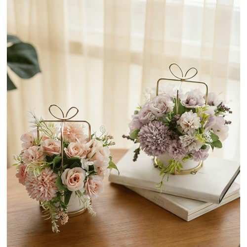 北欧スタイル デコレー アジサイ盆栽 ガラス ボトル ブーケ 造花 人工観葉植物 デコレー アジサイ盆栽 花瓶付き 現代 シンプル 家の装飾 ギフト用 (グリーン +ホワイト) [並行輸入品] [5]