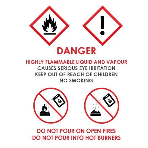 Roundfire Premium 1 Liter -Bio Ethanol Fuel For Fireplaces, Stoves And Burners (1.06 Quart) Clean Burning, Sustainable Fuel. #TOP3