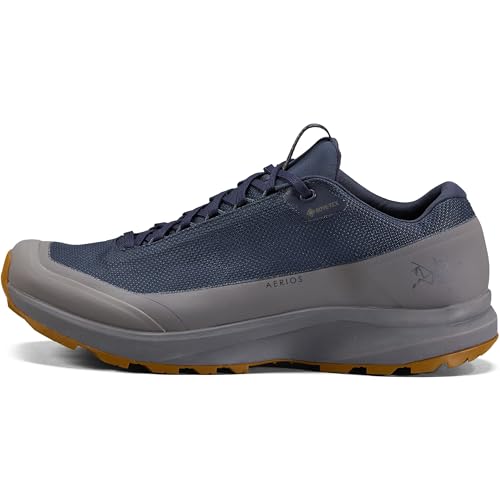 Arc'teryx Men's Aerios GTX Shoe - Mens Hiking Shoes - Lightweight Hiking & Trekking Shoe, Gore-TEX Waterproof, Breathable, Support for Outdoor Exploration | Black Sapphire/Void, 12.5