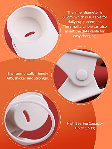 Kalolary Drinking Cup Holder Clip- Chair And Table Bottle Cup Stand Diy Glass Clamp Storage Saucer Clip Water Coffee Mug Holder Saucer Clip Design For Home & Office, White #TOP2