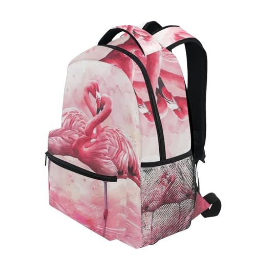 YETTASBIN Flamingo Backpack for Men Women, Waterproof High/Middle School Bookbag Lightweight Laptop Travel Daypack with Multiple Pockets for Teens Boys Girls3