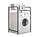 QINDAY Étagère de Toilettes,Etagère de Machine à Laver,Gain de Place, pour Salle de Bain étagère de buanderie, Salon, Blanc, Noir.
