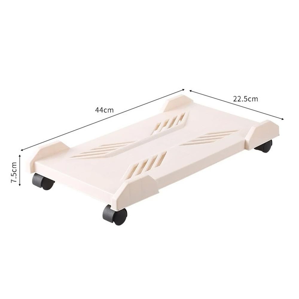 Soporte móvil para CPU con 4 ruedas debajo del escritorio, se adapta a la mayoría de carcasas de computadora de torre media, carrito duradero para una fácil movilidad y nización (gris)