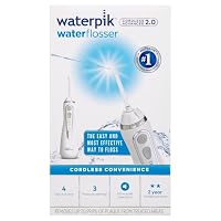 Waterpik Cordless Advanced Water Flosser WP-560 - 3 Pressure Settings - 360° Tip Rotation - 45 Seconds Water Capacity - Extra Quiet Design - 4x Flosser Tips - Dental Floss - Oral Hygiene - White