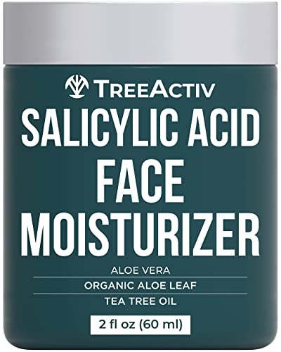 Treeactiv Salicylic Acid Face Moisturizer, 2 Fl Oz, Acne Treatment Face Cream For Oily Skin With And Tea Tree Oil, For Teens And Adults With Acne Prone Skin And Cystic Acne, 90 Day Supply #TOP13