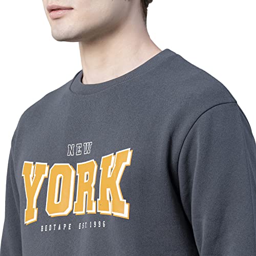 Image of Red Tape Men's Apce Grey Graphic Print Sweatshirt