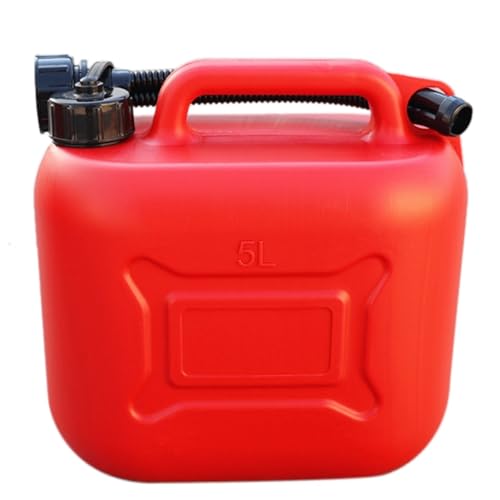 NADCFN Depósito de Combustible Tanque de Combustible para automóvil de 5 litros, Tanque de Gasolina de plástico,con Tubo Bidón de Gasolina