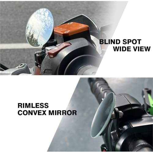 Espejo retrovisor de motocicleta universal convexo para manillar de 22mm 7