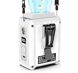 CAZOKASI Wearable Waist Clip Fan with Lighting Desktop Stand 16000rpm Runtime upto 20 hours (5000mAh / White)