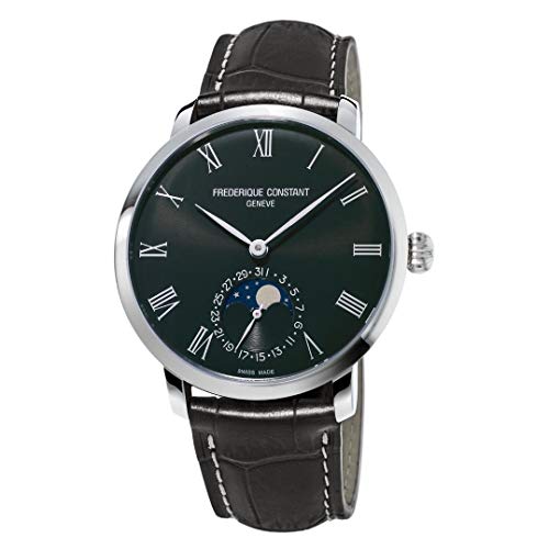 Frederique Constant Slimline Moonphase Automatic Movement Dark Grey Dial Men's Watch FC-705GR4S6
