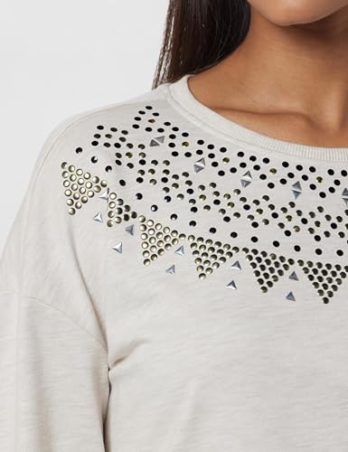 Image of Max Polyester Women Embellished Drop Shoulder Round Neck Sweatshirt
