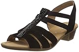  Gabor Shoes Damen Comfort Sport Riemchensandalen, Schwarz (schwarz (Strass), 37 EU