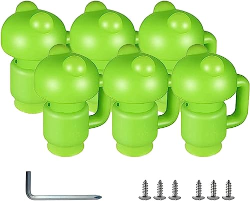Capuchon de poteau trampoline 6pcs en grenouille verte pour protéger vos tubes de filet