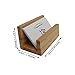 enyuwlcm 1 Pack Bamboo Wood Desktop Business Card Holder for Desk Sturdy Business Card Display Stand for Office Suitable for Men Women