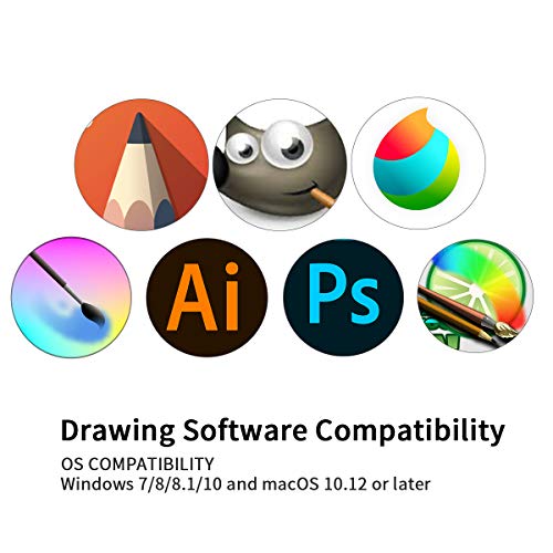 Gaomon M10K 10 X 6.25 Inches Graphic Drawing Tablet With 8192 Levels Battery-Free Stylus And 10 Customizable Hot-Keys For Digital Drawing & Osu & Online Teaching-For Mac&Windows (M10K 2018) #TOP6