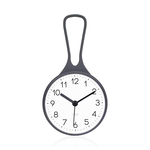mooas Loop Bathroom Clock, Shower Clock, Waterproof Shower Clock (Gray)