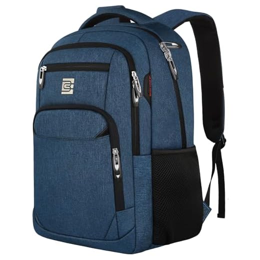 Laptop Backpack,Business Travel Anti Theft Slim Durable Laptops Backpack with USB Charging Port,Water Resistant College School Computer Bag for Women & Men Fits 15.6 Inch Laptop and Notebook - Blue