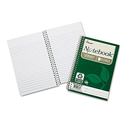 AbilityOne - SKILCRAFT 100% Post-Consumer Recycled Single-Subject Spiral Notebook – 7-1/2 x 5”, 80 Sheets 7530-01-600-2013, 7530-01-600-2013 #1