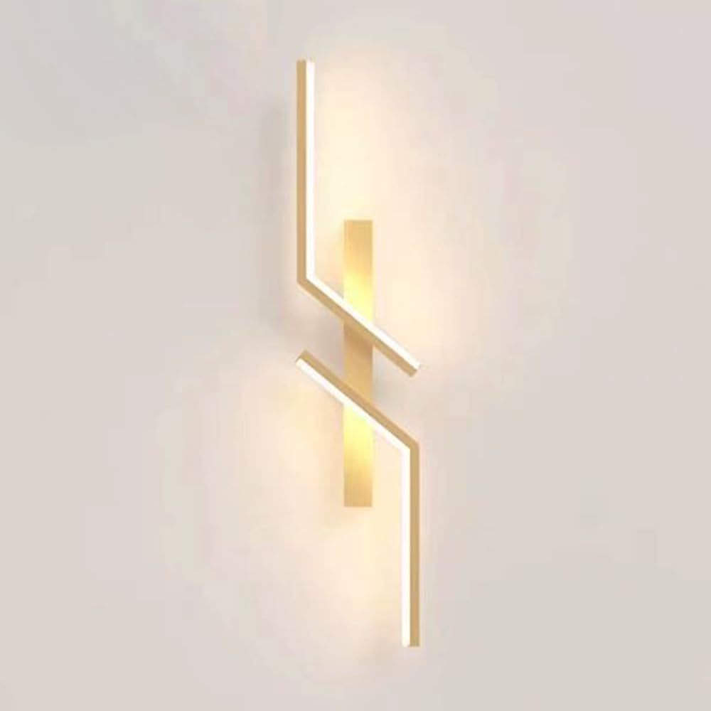 HUAYUSEDF D Wall Sconce Modern Linear Lamp Vanity Light Long Strip Sconces Den Metal Lighting Fixture for Living Room Bedroom Hallway Wash Lights,3000K60Cm/4000K/120Cm