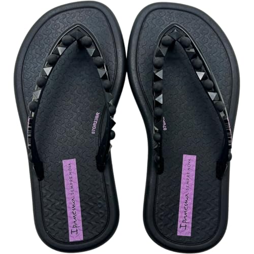 Chinelo De Dedo Infantil Ipanema Sempre Nova Tiras Com Tachas E Esferas Menina