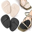 Dr. JK- Ball of Foot Cushions, 2 Pairs, Black & Beige, Metatarsal Pads Women, Heel Pads for Shoes Women, Ball of Foot Cushions