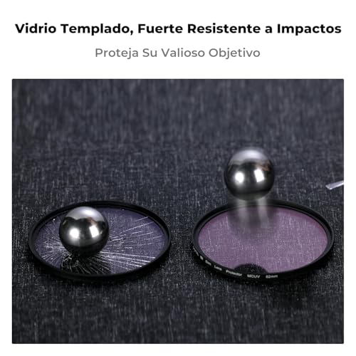 Filtro UV de vidrio óptico K&F CONCEPT con 28 capas de revestimiento nano contra reflejos 3