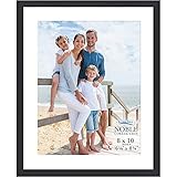 Icona Bay 8x10 Black Picture Frame w/Mat, Modern Professional Frame, Noble Collection