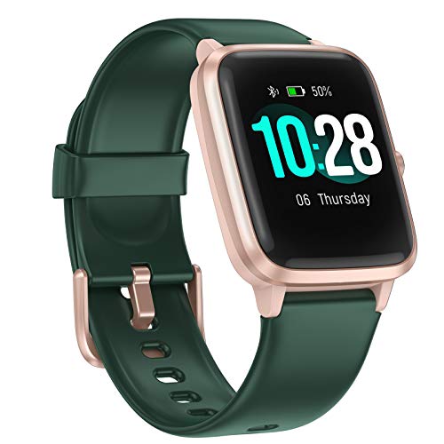ANBES Health and Fitness Smartwatch with Heart Rate Monitor, Smart Watch for Home Fitness Tracking, Yoga, Exercise Bike, Treadmill Running, Compatible with iPhone and Android Phones for Women Men