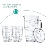LIVIVO Swirl Design 2L Plastic Pitcher Jug with Lid and Vented Spout - Great for Picnics, BBQ’s, Poolside, Camping, Children’s Parties or Just Everyday Use (Clear) - Image 8