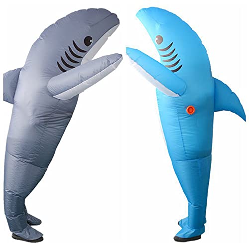 BestAlice Opblaasbaar Haai Kostuum Voor Volwassene, Grappig Haai Pak Viskostuum Voor Halloween, Verjaardagscadeau Cos Play Party Festival - Image 5