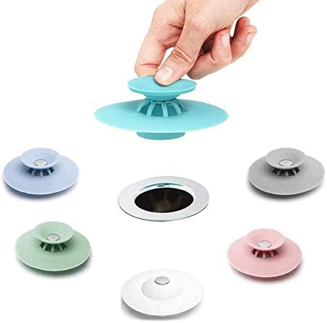 Silicone Bathtub Drain Stopper Hair Trap Hair Catcher Bathtub Drain Strainers Protectors Cover 5 Pack