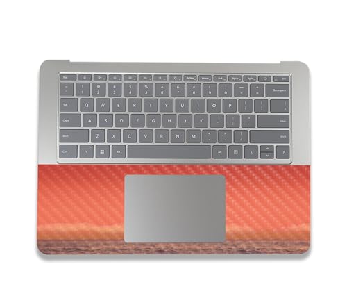 Image of MightySkins Carbon Fiber Skin Compatible with Microsoft Surface Laptop Studio 2 (2023) Full Wrap Kit - Red Horizon | Protective, Durable Textured Carbon Fiber Finish | Easy to Apply | Made in The USA