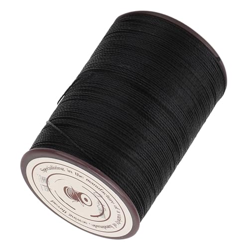 Hilo de cera para costura en cuero SUNGOOYUE, poliéster, 0.45 mm, bobina de 160 m, negro, para manualidades, joyería y reparación de calzado y bolsos miniatura 4