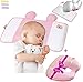 BOUZ-Babykissen-Memory Foam kopfkissen baby Babykissen für Neugeborene 2 Kissenbezüge+Geschenk Memory Foam Reisekissen mit Kissenbezug-kissen für neugeborene-kissen für baby-kopfkissen für baby (rosa)