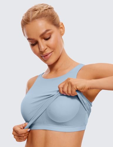 Image of CRZ YOGA Womens U Back Sports Bras | Light Support, Removable Pads, Yoga, Extremely Soft, U Back, Wide Straps, for Women