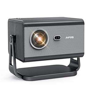 INFGO Heimkino Beamer, 4K Unterstützt, 1080P Full HD Beamer mit 28000 Lumen, WiFi 6 & Bluetooth 5.4, kompatibel mit Smartphone & Laptop, Schwarz