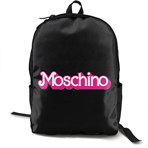 HGHGH Moschino Mochila clásica Negra Bolsa de poliéster Unisex Escuela Viaje de Trabajo