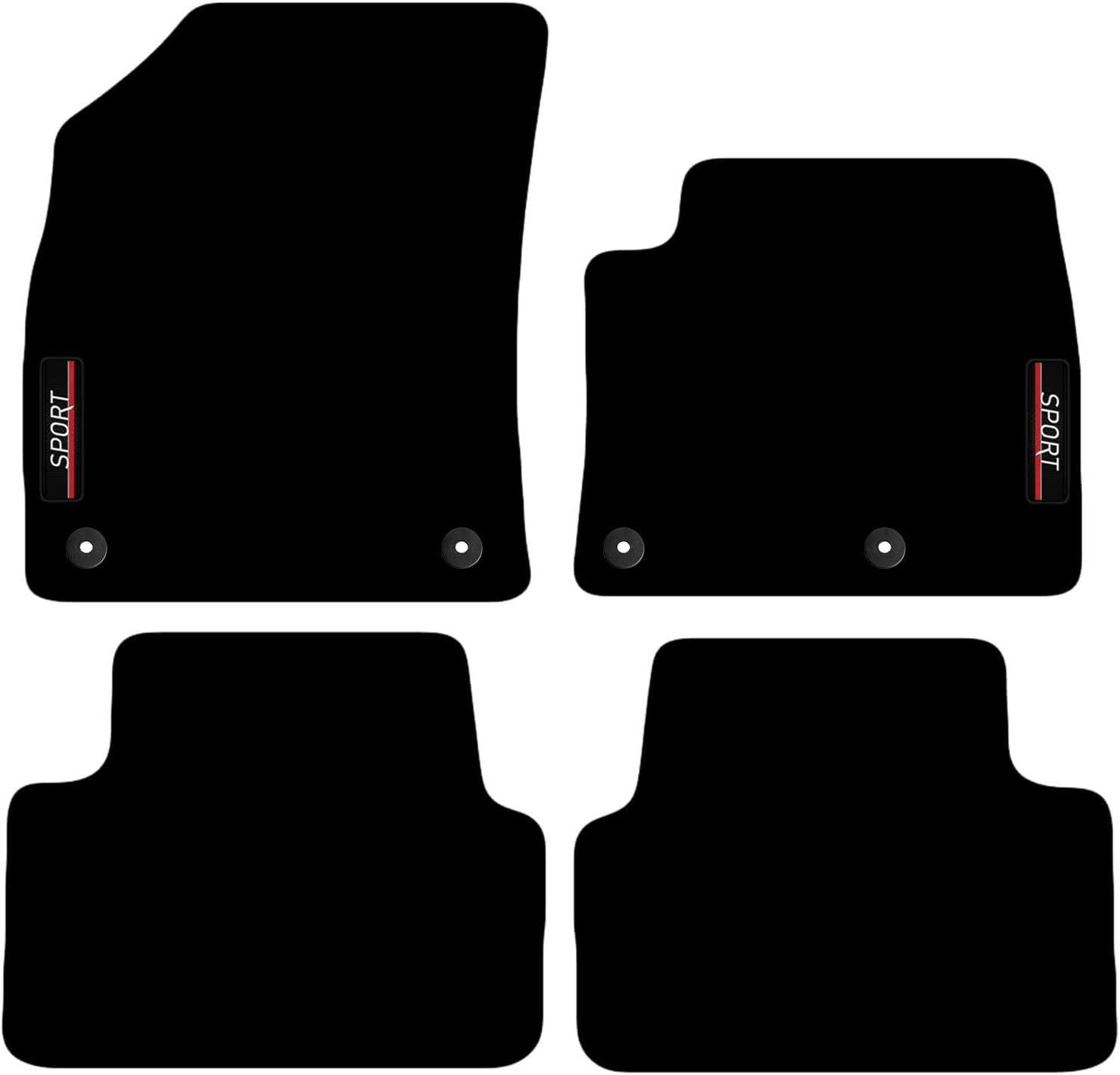 Carsio Tailored Carpet Car Floor Mats with logo FOR Vauxhall Crossland