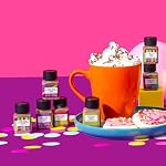 BomBombs, Ensemble cadeau de mélange de chocolat chaud dans Mini Bouteilles, saveurs Incluent Rocky Road, Pumpkin Pie, cerise au chocolat, menthe poivrée, caramel salé Donut & Plus, ensemble d'échantillonneurs de 16