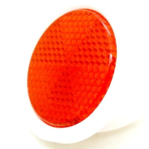OPAX51 Catadrioptico Clasico Reflector Blanco Rojo para Guardabarros de Bicicleta Vintage Rojo y Blanco 513823_bl