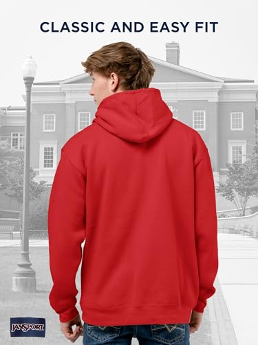Image of JanSport NCAA Officially Licensed Rival Hoodie, Long Sleeve Unisex Sweatshirt, Cotton-Polyester Blend, Double-Layered Hood