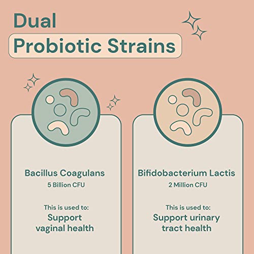 Daily Probiotic Gummies For Women, Feminine Care Vegan Probiotics To Maintain Intimate Health, Watermelon-And-Raspberry-Flavored, 60 Gummies - Urinary & Feminine Health Supplements For Women #TOP4