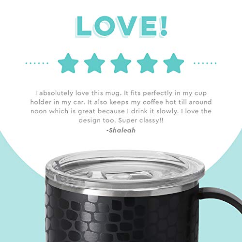 Swig Life 18oz Triple Insulated Travel Mug with Handle and Lid, Dishwasher Safe, Double Wall, and Vacuum Sealed Stainless Steel Coffee Mug in Dragon Glass Print (Multiple Patterns Available)