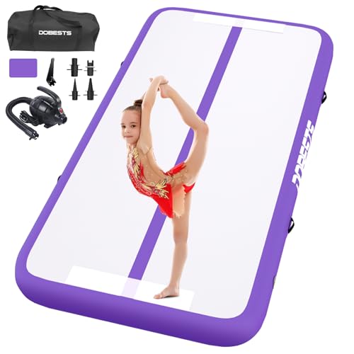DOBESTS Tumbling Mat for Gymnastics Inflatable Tumble Track for kids Training at Home with Pump...