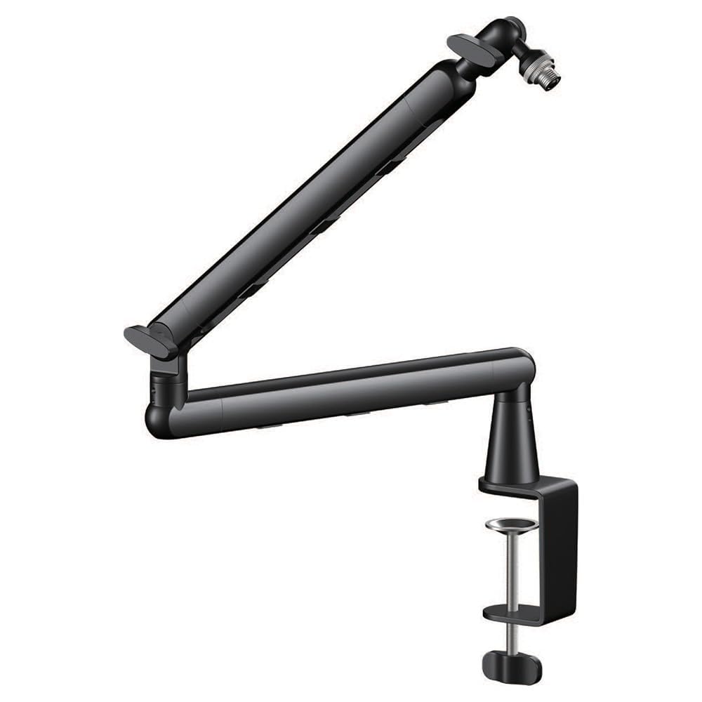 Kadence NB55-BK Touring Series Professional Mic Boom Arm Stand | Heavy-Duty Steel Build & 1.5kg Load Capacity | 360° Adjustable Desk Mount | For Podcasting, Streaming & Studio Recording | Black